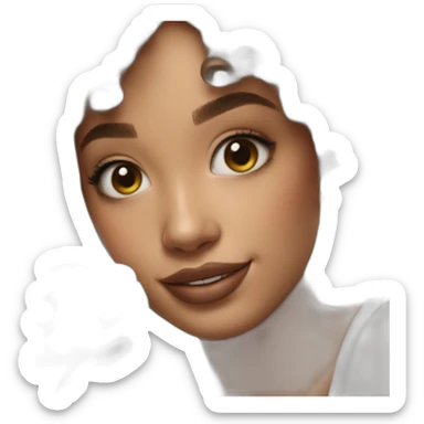 curly girl with brown bob AirPods Pro green sticker