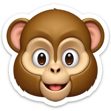 monkey being dumb sticker