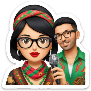 Colorful Singer sticker