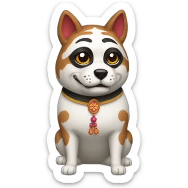 kabuki dog sticker