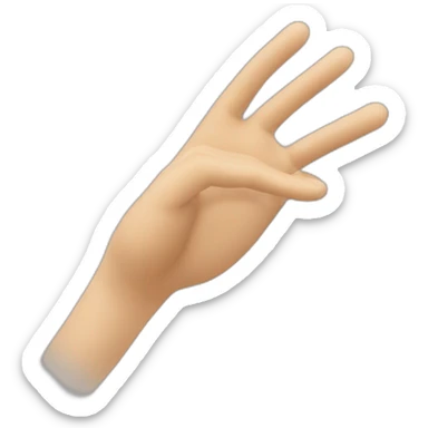 le bras tendu en face de soi, avec la paume de la main dirigée vers le sol et les doigts serrés entre eux sticker