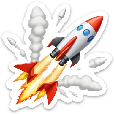 riding a rocket france black boom!  sticker