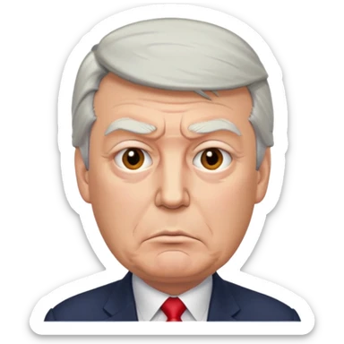 Donald Trump cross face sticker