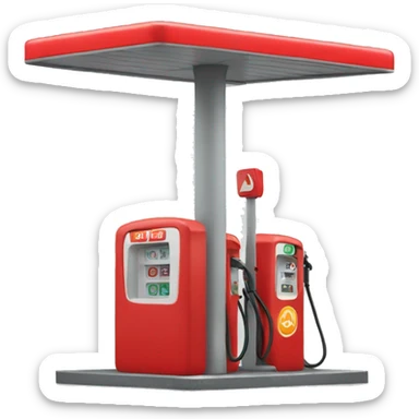 red gas station sticker