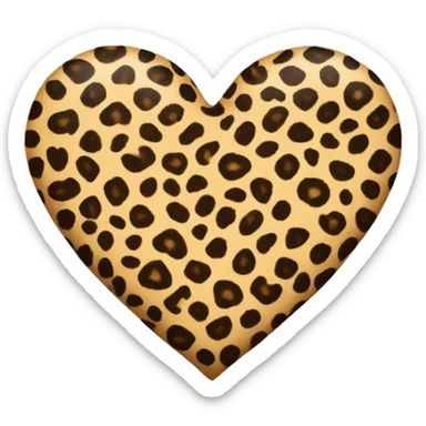 Cheetah print heart  sticker