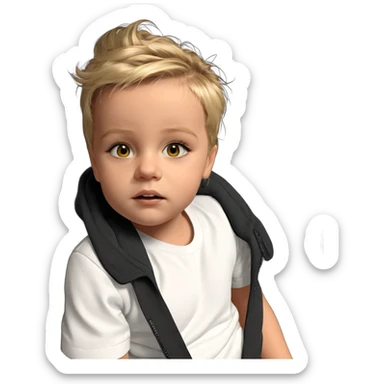 blonde girl looking at you sticker