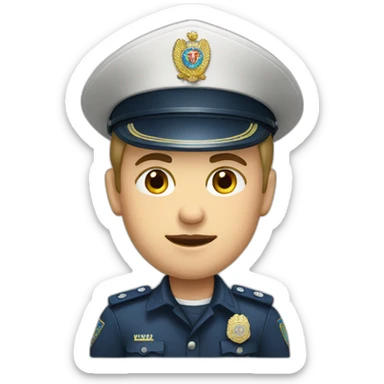 russian police officer sticker