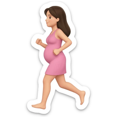 many pregnant women runinng sticker