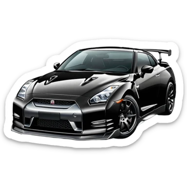 Sport Black Nissan GTR R35 sticker