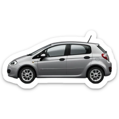 grey fiat grande punto 5 doors sticker