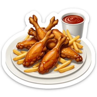 Wing stop meal  sticker