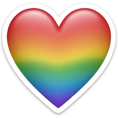 A Rainbow Heart  sticker