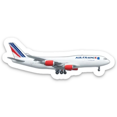 white with red Air France airplane side sticker