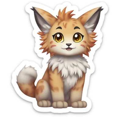 Anthro Sona Lynx-Fakémon Full Body sticker