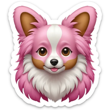 papillon rose  sticker