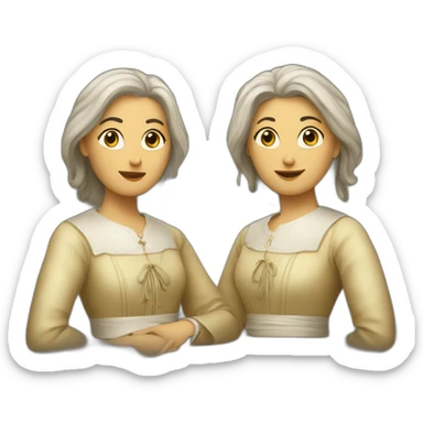 Deux femmes parlent ensemble  sticker