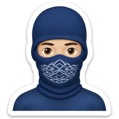 Man in balaclava sticker