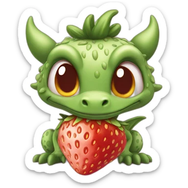 Strawberry shortcake dragon sticker