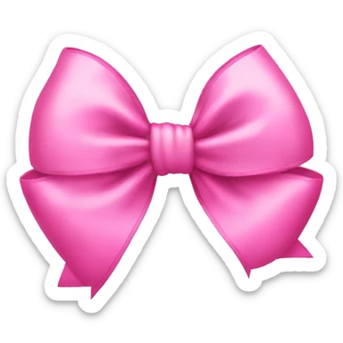 Pink bow sticker