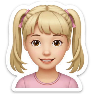 It's a trend setter that gives information related to all kinds of skin and beauty, but it's mild, has bangs and pigtails. It's a little cute and smiling, but it has to be an adult and pure sticker