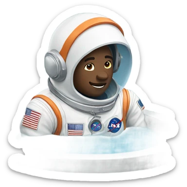Astronaut in a hot tub sticker