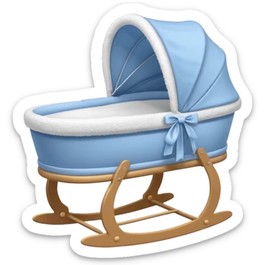 blue baby bassinet sticker