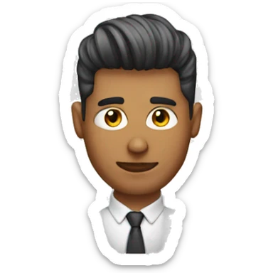 power donut hairdo man sticker