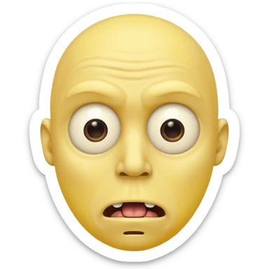 Bog eyed yellow man drooling like a moron sticker