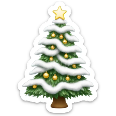 White Christmas tree sticker