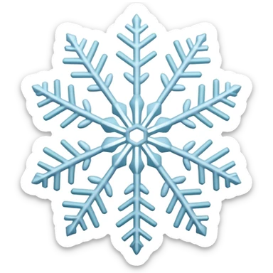 snowflake with different color & pattern sticker