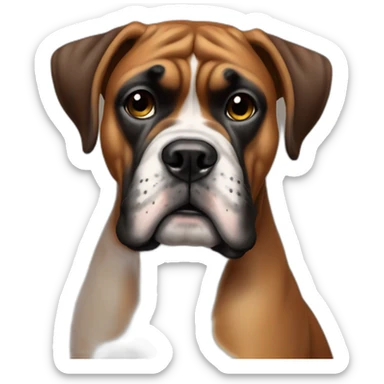 boxer dog Santiago Abascal Conde sticker