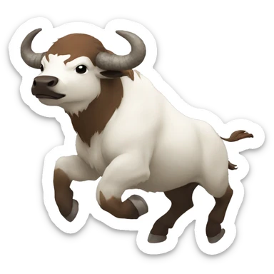 Last airbender avatar flying bison white sticker