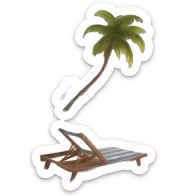 romantic beach sticker