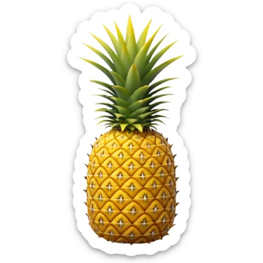 A pineapple flipped 180 degrees clockwise around the z axis   sticker