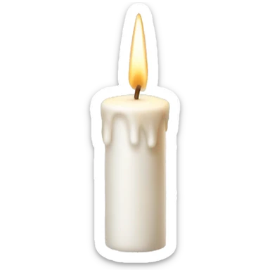 Christmas white  candle sticker
