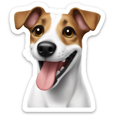 Jack Russell smiling  sticker