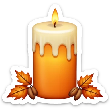 autumn vibe candle sticker
