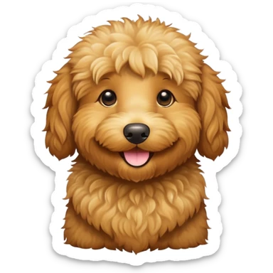 Golden doodle smiling and happy  sticker