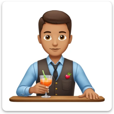 bartender mixing drinks sticker