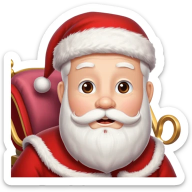 d'Eco de noël avec le père noël sur son traineau sticker