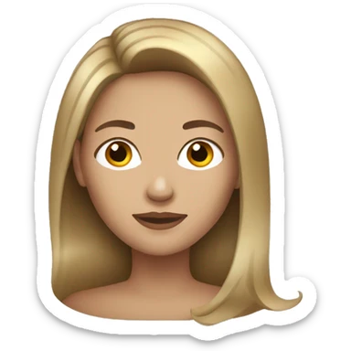 woman with brown hair and blonde highlights sticker