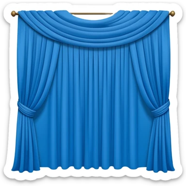 blue backdrop curtain sticker