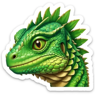 iguana's face dizzy sticker