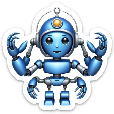 6-armed software god persuasions ai sticker