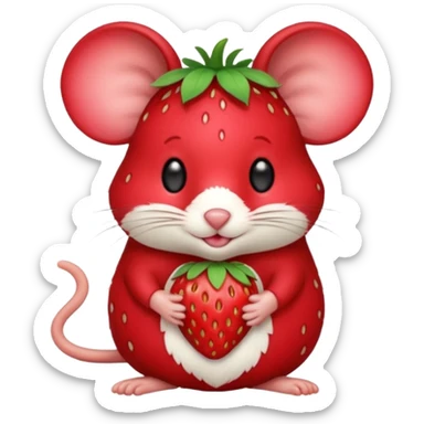 strawberry mouse sticker