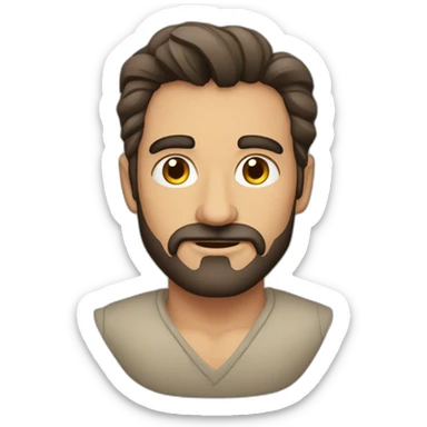 Hombre moreno gueso sin barba sticker