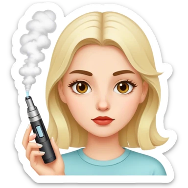girl with vape sticker