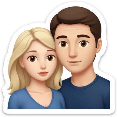 Naked man and woman laying together sticker