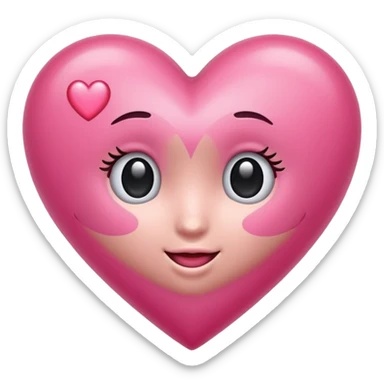 Un corazón super cute y color rosadito  sticker