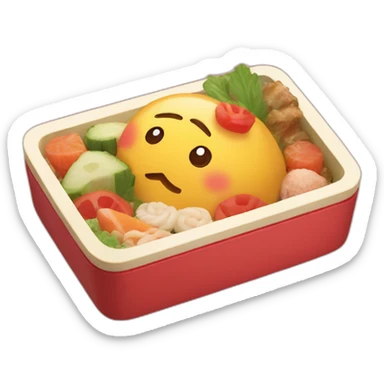 kawai bento box sticker